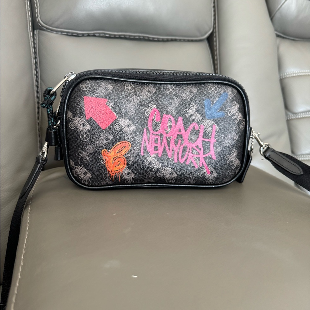 Coach double zip crossbody bag